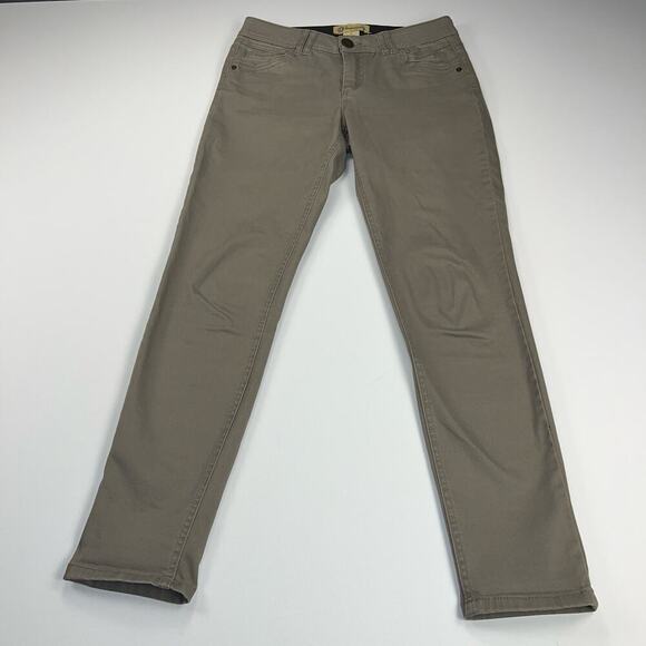 Democracy "Ab"solution Tummy Control Khaki Tan Mid Rise Skinny Jeans Size 6 - Picture 12 of 12